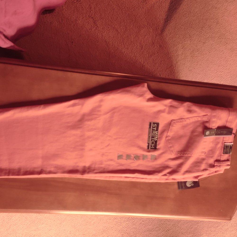 Gloria Vanderbilt Jeans 18 Short New Peachy Orange great for Halloween Party